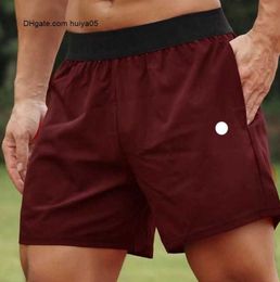 Lulule Sports Masculino Shorts Ioga Fitness Ao Ar Livre Secagem Rápida Cor Sólida Casual Running Quarter Pant lululemens Tidal moda atual