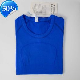 lululemen dames Lu-088 Dames Yoga T-shirts Dames T-shirt Hoog-elastische ademende hardlooptop Sneldrogend Naadloze korte mouw Sport-Fietsen Gymkleding lu222