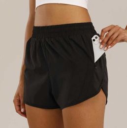 Lululemens LU-0160 Brand Brand Womens Yoga Tenues High Waon Shorts Exercice Pantalon Short Pantal