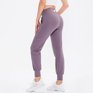 lu dames dames yoga negende broek hardlopen fitness joggers zachte hoge taille elastische casual joggingbroek 5 kleuren