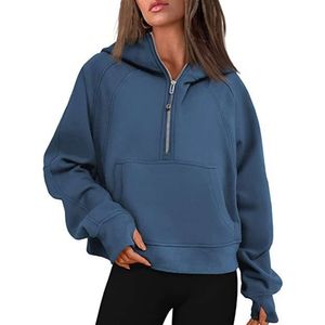 lululemenwomens Luluyoga demi-zip sweats à capuche courts polaire femmes quart de zip pull-overs tenues d'automne 2023 vêtements d'hiver 520889