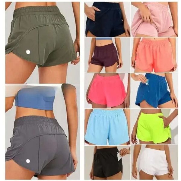 Lululemmon marque femmes tenues de Yoga taille haute Shorts exercice pantalons courts vêtements de Fitness filles en cours d'exécution élastique adulte 440