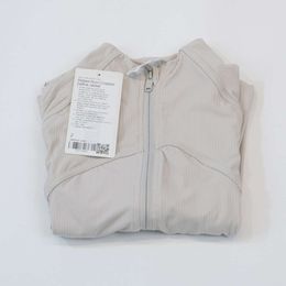 Veste lululemmon veste couchée couchée manteaux de yoga féminin ajustement serré veste fine veste respirante couleur solide cardigan tarte de sport