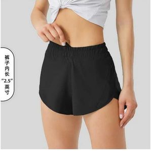 Lululenens Summer Track That 2.5-inch Hotty Hot Shorts Sueltos Transpirables Secado rápido Deportes Pantalones de Yoga para Mujer Falda Versátil Casual Bolsillo Lateral Ropa Interior de Gimnasio