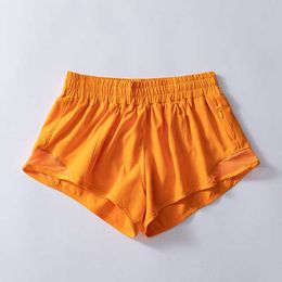 Lulumon Femmes Low-Rise Bined Short 2,5 "Mesh léger Running Yoga Consemble intégré Lulumon Shorts Zipper Pocket Reflective Detail Athletic 367