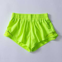 Lulumon Femmes Low-Rise Bined Short 2,5 "Mesh léger Running Yoga Consemble intégré Lulumon Shorts Zipper Pocket Reflective Detail Athletic 847