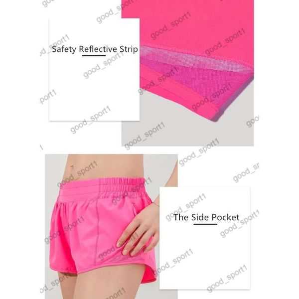 Pantalons de yoga lulumon shorts sport Pantalons de yoga Hotly Hot 4 Pantalons courts Girls Running Elastic Pantals Sportswear Pockets Hotty Hot Shorts 816 359