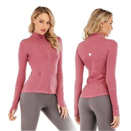 Lulumon Yoga Women's ll Define Workout Sport LuLuly Yoga Shirts Scrying Running Running Lululemly Swear Swear Top Zip Up Up Up Up Up Lulemon Sweatshirt