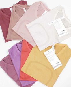 Lulus 2.0 Swiftly Tech T-shirt de yoga à manches courtes sans couture pour femme Slim Fit Light Fast Dry Sports Shirt Wicking Knit Fitness Respirant design548ess