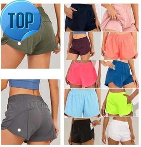 lulus marque femmes Yoga tenues taille haute Shorts exercice pantalons courts Fitness porter filles course élastique adulte Sportswearq