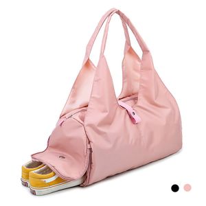 Lu Chose Yoga Diseñador Bolsa Nylon Sólido Seco Húmedo Separación Equipaje Bolsa Durable e impermeable Gran capacidad Mujer Un hombro Crossbody Yoga Bolsa de almacenamiento