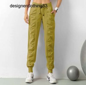 Lulus Lululemens Femmes Yoga Studio Pantalon Dames Séchage Rapide Cordon De Course Pantalon De Sport Lâche Danse Jogger Filles mode rétro