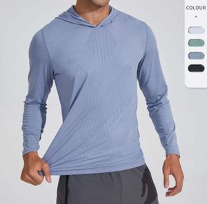 Lulus - Sudadera con capucha para hombre, camisa de secado rápido con manga larga, camisetas de entrenamiento para correr, camiseta de compresión transpirable