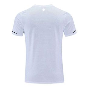 LuLus Heren Yoga-outfit Gym T-shirt Oefening Fitnesskleding Sportkleding Trainen Basketbal Sneldrogend Ijs Zijde Shirts Outdoor Tops Mouw Elastisch Ademend Nieuwe stijl 121