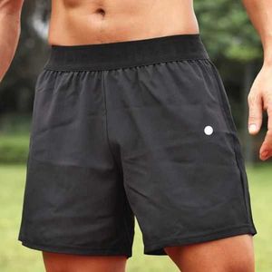 Lululu hommes Yoga sport Shorts en plein air Fitness Lu séchage rapide lemens couleur unie décontracté course quart pantalon de haute qualité luluemon