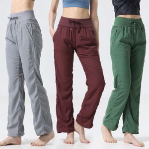 Pantalon Yoga Fitness Studio de danse pantalon taille moyenne femme décontracté et slim tout va avec le pantalon large corne business