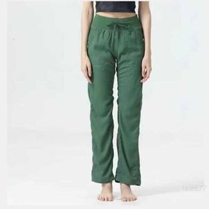 Lulus Yoga Outfits Pak 2022 Nieuwe Dance Studio Dames Mid Rise Pants Casual Slim en veelzijdige zakelijke luidspreker Wijd been Dasysr