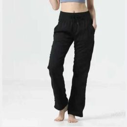 Lulus – tenues de Yoga, costume de Studio de danse pour femmes, pantalon taille moyenne, décontracté, Slim et polyvalent, haut-parleur d'affaires, jambes larges, nouvelle collection 2024