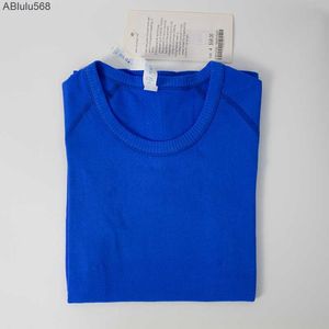 Lulus yoga dames sport t shirts slijtage snellingen tech 1.0 2.0 dames korte mouwen ontwerpers t-shirts vocht wicking breier hoog elastic3636