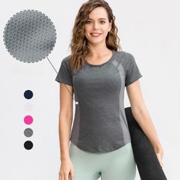 luluwomens Camiseta de manga corta para mujer, camisetas atléticas transpirables de secado rápido, camiseta para correr, entrenamiento, Yoga, camiseta activa para mujer y niña