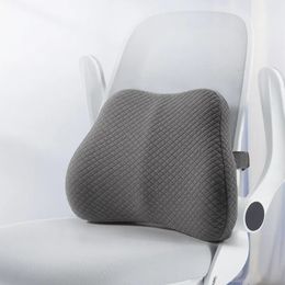 Almohada de apoyo Lumbar para silla de oficina y asiento de coche, cojín trasero multiusos de espuma viscoelástica perfectamente equilibrada 240223