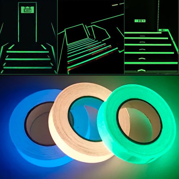 Pegatinas decorativas luminosas de 3 metros, Logo que brilla en la oscuridad, cinta de seguridad para escenario, suministros para fiesta en casa