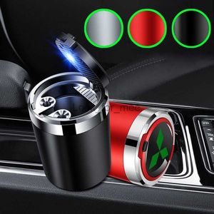 Cenicero luminoso para Interior de coche, soporte para taza de cigarrillos para Mitsubishi Lancer ASX L200 Pajero Outlander Eclipse Mirage, accesorios HKD230828