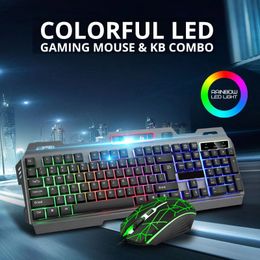 Luminoso COMPUTADOR TEPADO Y MOUSO JUEGO USB CABLEO COLORITO VENTAJA Mecánica Teclado