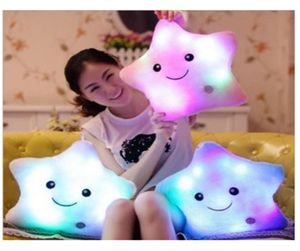 Lumineux mignon 30cm30cm Star Heart Bear Paw LED PLUSH ORLLOUIR NIGHT Light Kids Cushion Toys DHC1417467441