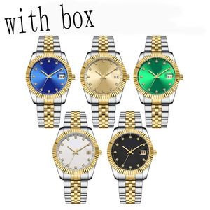 Luminous datejust iced out montre mens designer montres couleur or 28/31mm 126300 montre-bracelet 36/41mm automatique wimbledon montre mécanique en acier inoxydable SB003 C23