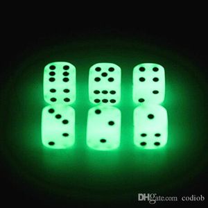 Luminous Dice 16mm D6 Glowing Dice Bosons Drinking Games Funny Family Game For Party Pub Bar Toys Good Price High Quality #S2