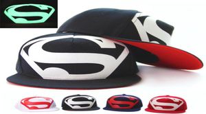 Casquette fluorescente lumineuse superman039s chapeau Hip hop dans la casquette hiphop chapeau d'été plat casquette de baseball20575093365288