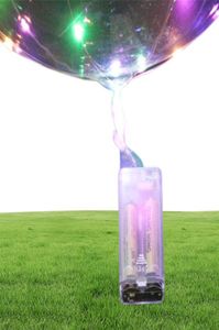 Lankachtige LED -ballon transparante gekleurde flitsende verlichtingsballonnen met 70 cm paal bruiloftsfeestdecoraties Holiday Supply A426753546
