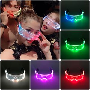 Luminous Neon LED Colorful Glasses Light Up For disco rave festival concert Bar Party Children Birthday Gift