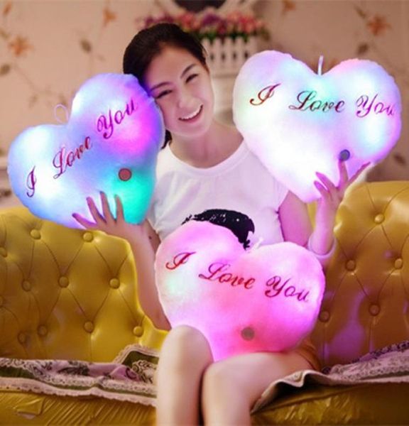 Oreiller lumineux Bulling Blowing Colorful Cushion LED Toys Creative Toy Gift Soft Farged Plux pour enfants Children Girls4196909