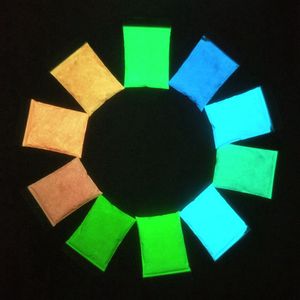 Polvo luminoso de 15 colores brillan en fósforo oscuro brillo de uñas pigmento brillo fluorescente para arte de uñas pigmento brillante en polvo