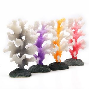 Anémone de mer lumineuse Aquarium artificiel faux Silicone plante de corail Aquarium accessoires paysage décoration Y200917227k