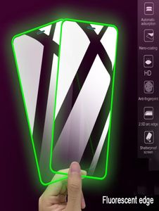 Protecteur d'écran en verre trempé lumineux Couverture complète pour l'iPhone 6 7 8 11 12 x xs xr pro mini max2299432