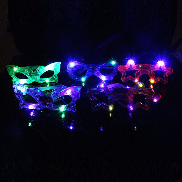 Lunettes jouet lumineux, accessoires de fête d'anniversaire, jouets, vente en gros, lunettes amusantes d'halloween