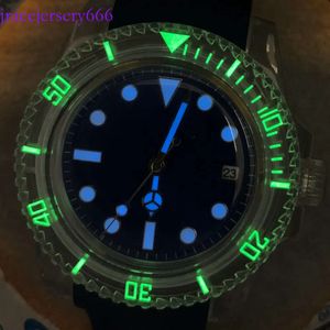 Case de plástico transparente luminoso 40 mm Reloj mecánico automático vidrio acrílico con movimiento Dandong 2813