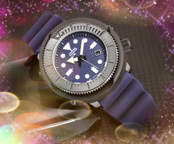 Lumious Marca Fecha Automática Relojes para Hombres Banda de Goma Suave de Lujo Reloj de Movimiento de Cuarzo Todo el Crimen Cool Set Auger Racing Night Glow Reloj de Pulsera con Temporizador de Buceo Regalos