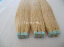 Lummy Indian Hair 14quot24quot Remy Nadelloze huid Weft Tape Indian Rmey Human Hair Extensions 100G 40PCS1082013