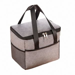 lunchzak Catiic Large Capacity Portable Thermal Insulati Bag Ice Bags vaste kleur verdikte waterdichte lunchbox Picnic Bag G4O8#