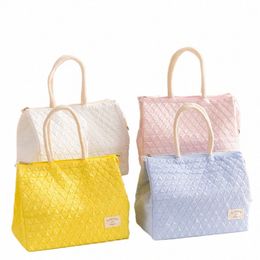 Bolsa de almuerzo INS Fi Style Bento Insulati Bag Work Lunch Box para mujeres estudiantes Picnic Food Bento Thermal Bag Top Handle F2t8 #