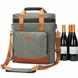 Bolsa de almuerzo Refrigeradores portátiles para cajas de alimentos Vino 100% a prueba de fugas Bolsas de refrigerador de picnic Bolsas térmicas impermeables gruesas Comidas Y0FU #