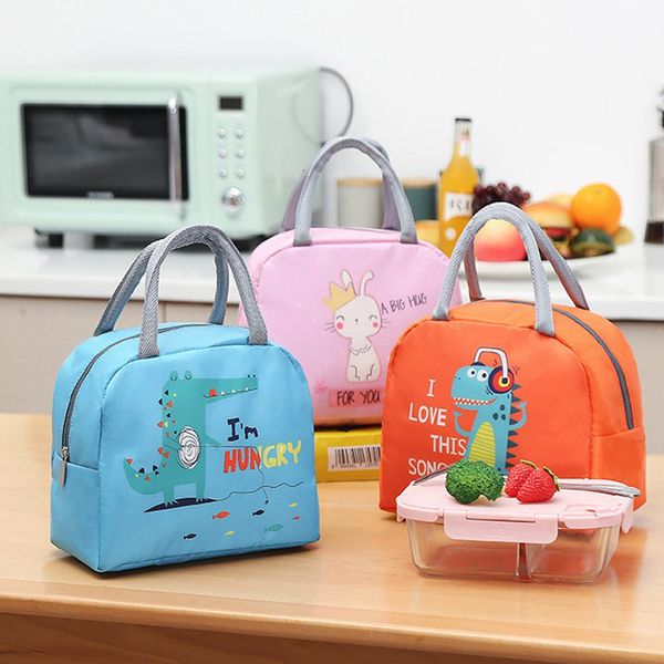 Bolsas de almuerzo Kawaii Nevera portátil Bolsa térmica Mujeres Niños Escuela Caja aislada Tote Comida Pequeña Bolsa refrigeradora 230828