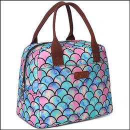 Sacs à lunch grands sacs fleamingo fleur de maintien de la collation réutilisable imperméable chaude avec poche pour femmes sacs insation d homeindustry dh8vh