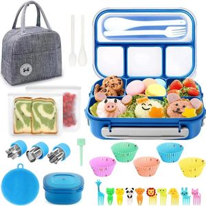 Lunchbox Bento Box Lunchcontainers voor volwassen/kind/peuter 4 compartiment Bento Lunch Box Microwave vaatwasser vriezer veilig