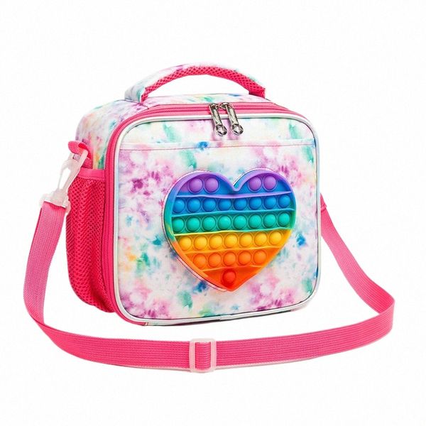 Boîte à lunch pour filles Sac à lunch scolaire pour enfants Retour aux fournitures scolaires Fourre-tout isolé pour enfants Fi Pr Bubbles Design 2022 87ZD #