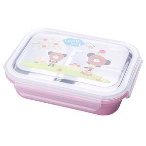 Fiambrera para niños 304 Acero inoxidable Bento Box Estilo japonés Contenedor de alimentos Portátil Niño Estudiantes Escuela Picnic Fiambrera 201015